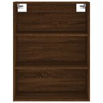 vidaXL Buffet haut Chêne marron 69 5x34x180 cm Bois d'ingénierie