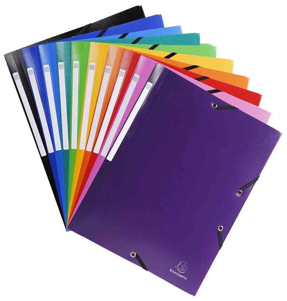 Chemise à élastiques, PP, format A4, assorties EXACOMPTA
