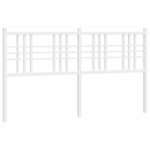 vidaXL Tête de lit métal blanc 150 cm