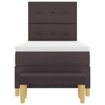Lit Box Spring vidaXL avec Matelas & Banc Marron Foncé 90x200 cm Tissu