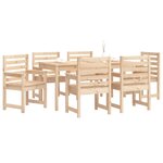 vidaXL Ensemble à dîner de jardin 7 Pièces bois massif de pin
