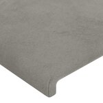 vidaXL Cadre de lit avec tête de lit Gris clair 200x200 cm Velours