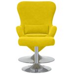 Fauteuil Œuf vidaXL avec repose-pieds en velours jaune