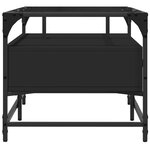 vidaXL Table basse avec dessus en verre noir 98 5x50x45 cm acier