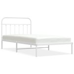vidaXL Cadre de lit métal avec tête de lit blanc 100x200 cm