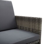 vidaXL Mobilier à dîner de jardin 9Pièces et coussins Résine tressée Gris