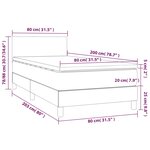 vidaXL Sommier à lattes de lit avec matelas et LED Blanc 80x200cm
