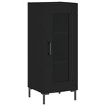 vidaXL Buffet haut Noir 34 5x34x180 cm Bois d'ingénierie