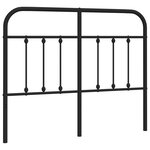 vidaXL Tête de lit métal noir 120 cm
