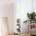 vidaXL Buffet haut Blanc 34 5x34x180 cm Bois d'ingénierie