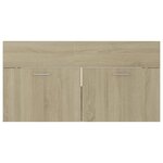 vidaXL Armoire d'évier avec lavabo intégré Chêne sonoma Aggloméré