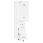 vidaXL Buffet haut Blanc 34 5x34x180 cm Bois d'ingénierie