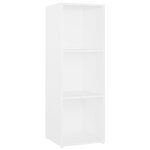 vidaXL Meubles TV 2 Pièces Blanc 107x35x37 cm Aggloméré