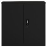 vidaXL Classeur noir 90x40x130 cm acier