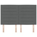 vidaXL Tête de lit Design Lines Gris Foncé 140 cm Tissu