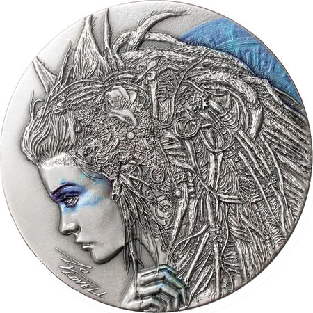 Pièce de monnaie en Argent 2 Dollars g 50 Millésime 2018 Dark Beauties CASSANDRA