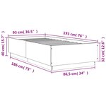 vidaXL Cadre de lit chêne sonoma 90x190 cm bois d'ingénierie