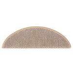 vidaXL Tapis d'escalier autocollants 15 Pièces 56x17x3 cm Beige clair