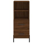 vidaXL Buffet haut Chêne marron 34 5x34x180 cm Bois d'ingénierie