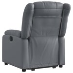 vidaXL Fauteuil inclinable électrique gris similicuir