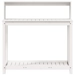 vidaXL Table de rempotage avec étagères blanc bois massif de pin
