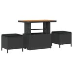 Ensemble de Canapé de Jardin 9 Pièces Noir Poly Rotin