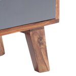 vidaXL Meuble TV gris 140x30x45 cm bois solide