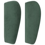 vidaXL Tête de lit avec oreilles Vert foncé 163x23x78/88 cm Velours