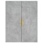 vidaXL Buffet haut Gris béton 69 5x34x180 cm Bois d'ingénierie