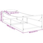 vidaXL Lit de jardin - Anthracite - 200x74x73 cm - Acier & Textilène