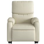 vidaXL Fauteuil inclinable électrique crème similicuir