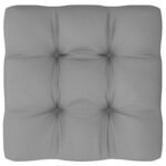 vidaXL Canapé d'angle de jardin avec coussins gris Bois de pin massif