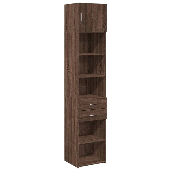 vidaXL Armoire de rangement mince chêne marron 45x42 5x225 cm