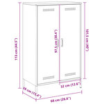 vidaXL Buffet haut blanc 68x39x113 cm acier
