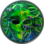 Pièce de monnaie en Argent 20 Dollars g 93.3 (3 oz) Millésime 2021 Cyborg Revolution ALIEN