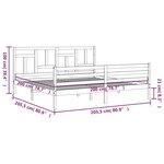 vidaXL Cadre de lit sans matelas blanc 200x200 cm bois massif