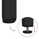 vidaXL Table basse avec dessus en verre noir 50x50x45 cm acier