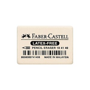 FABER-CASTELL 1 Gomme en caoutchouc 7041-40 blanc