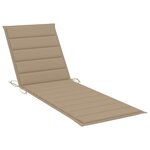 vidaXL Chaise longue double et coussins beige Bois de pin imprégné