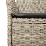 vidaXL Ensemble à manger de jardin avec coussins 3 Pièces rotin et verre