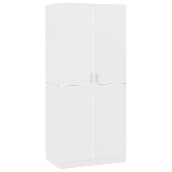 vidaXL Garde-robe Blanc 80x52x180 cm Bois d’ingénierie