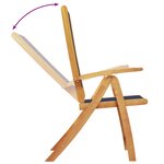 vidaXL Chaises pliables de jardin lot de 4 bois d'acacia et textilène