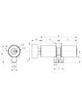 THIRARD - Cylindre adaptateur rond à bouton T2 FIC  41BTx41 mm  diamètre 26mm  4 clés