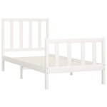 vidaXL Cadre de lit Blanc Bois massif 100x200 cm