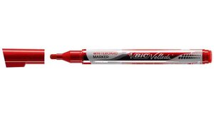 Feutre tableau blanc effaçable LIQUID INK Pocket Pointe Ogive Moy. Rouge VELLEDA