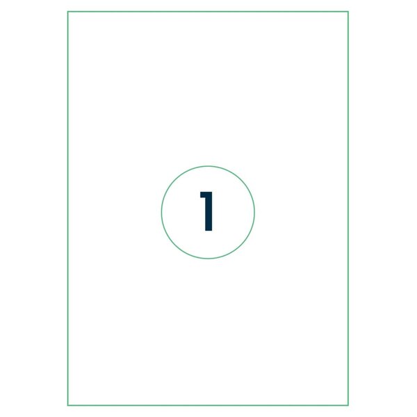 rillprint Étiquettes autocollantes 210x297 mm 1000 feuilles Blanc