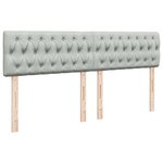 vidaXL Sommier à lattes de lit et matelas Gris clair 200x200cm Velours