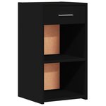 vidaXL Tables de chevet 2 Pièces noir 35x34x65 cm bois d’ingénierie