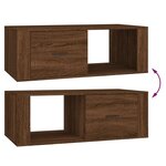 vidaXL Table basse Chêne marron 100x50 5x35 cm Bois d'ingénierie