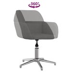 vidaXL Chaises pivotantes à manger lot de 2 Gris clair Tissu